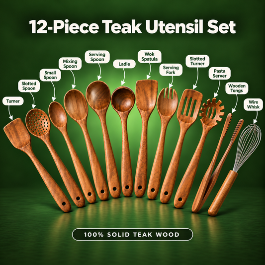 Teak Wood Utensil Set
