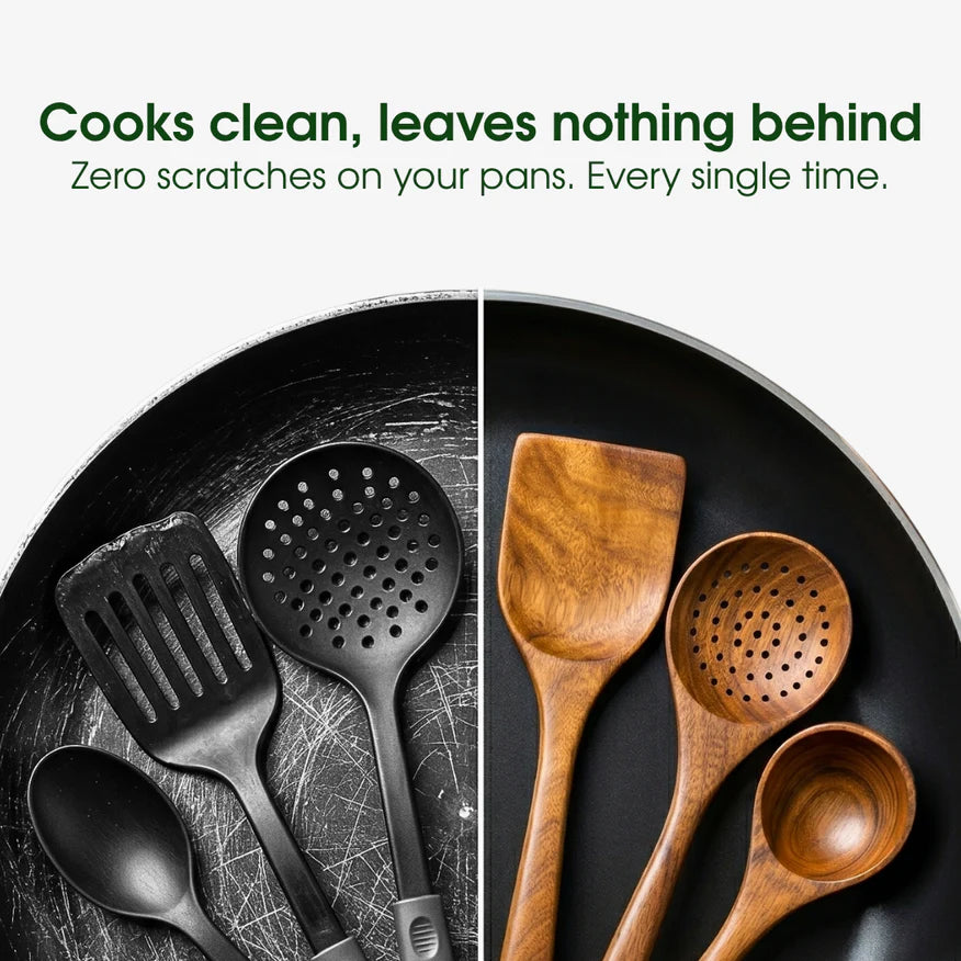 Teak Wood Utensil Set